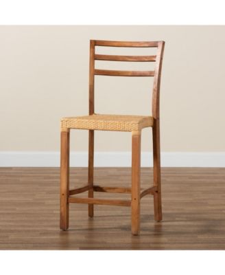 Arthur 19.5" Rattan Mid-Century Counter Stool