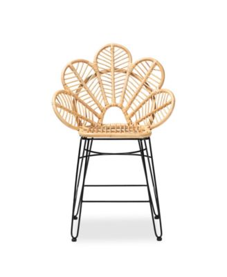 Garan 19.5" Rattan Bohemian Counter Stool