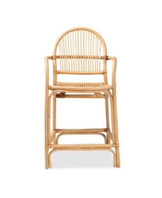 Tugera 22.5" Rattan Bohemian Counter Stool