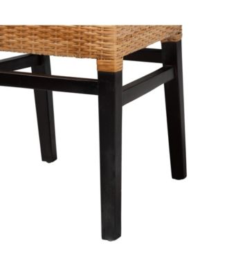 Lesia 22.4" Rattan Bohemian Dining Chair