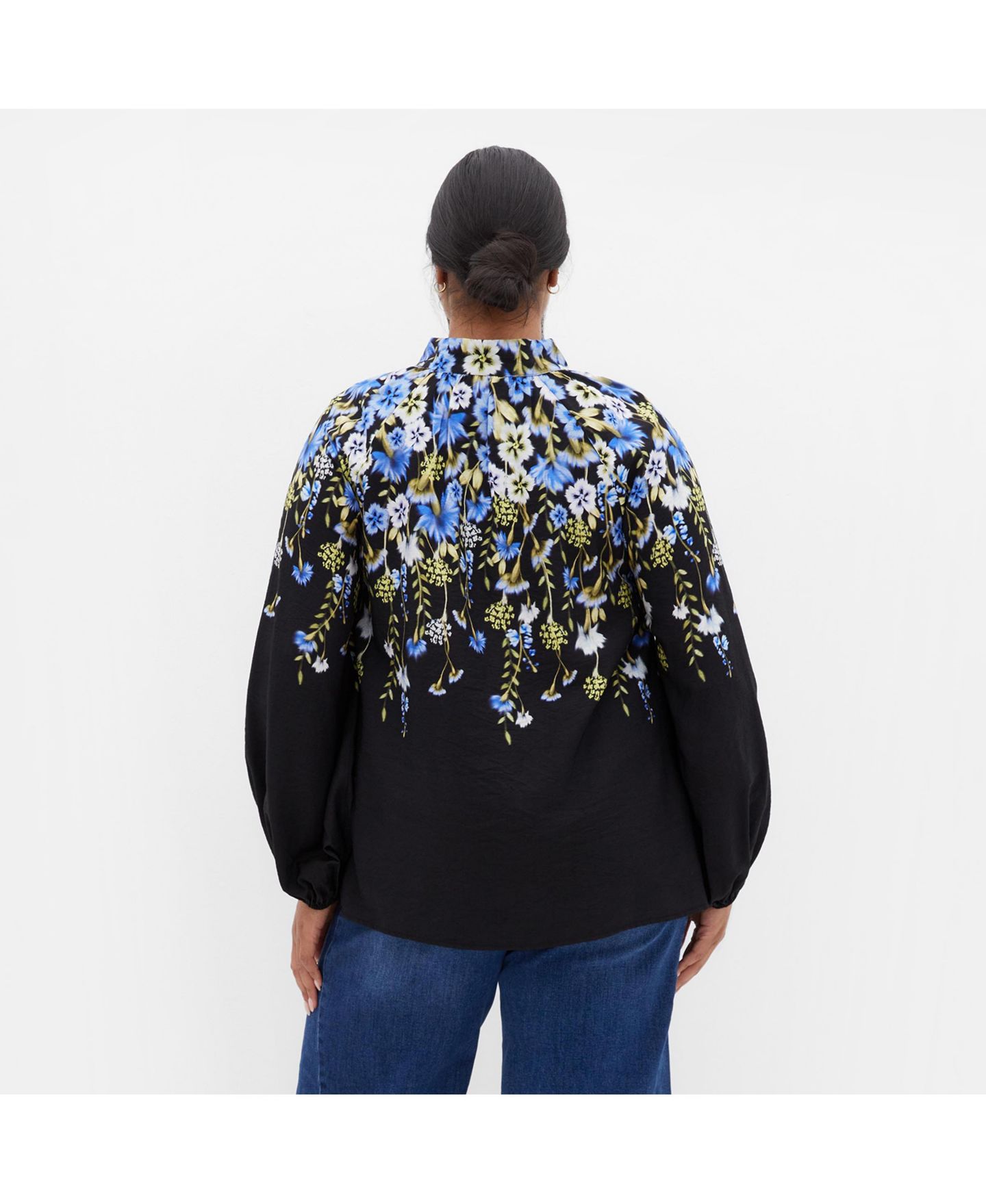 Женская рубашка CITY CHIC Plus Size Lilliana, цвет: Синий с принтом — фото 2