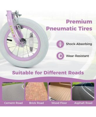 Kids Adjustable Training Bike with Dual Brake and Safety Features