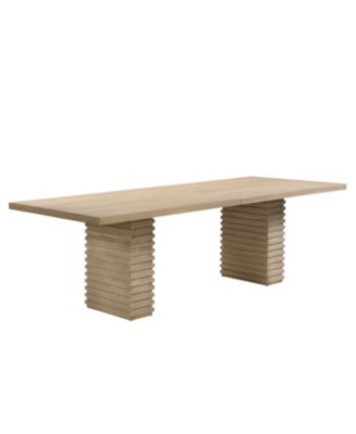 Solid Wood Dining Table with Industrial Design