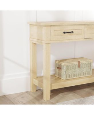 Console Table Entryway Table with 3 Storage Drawers, 3-Tier dust rial Metal Sofa Table Behind Couch Table, Hallway Table for Entryway