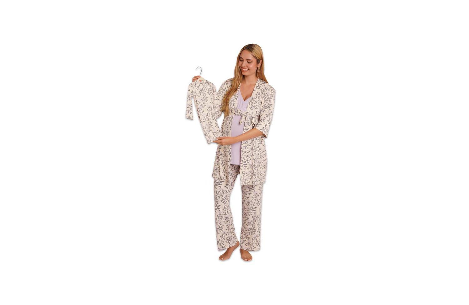 Women's Maternity Analise During After 5-Piece Maternity/Nursing Sleep Set