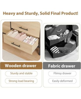 6 - Drawer Dresser - MDF & PB Board, R - Shaped Legs, Stylish Storage for Bedroom