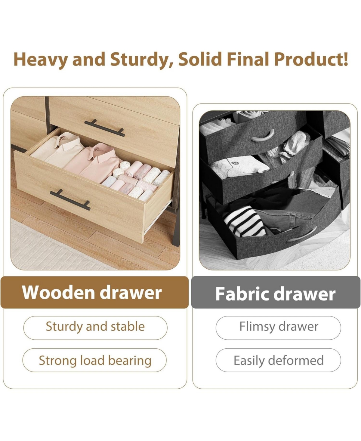 Gaomon 6 - Drawer Dresser - Mdf & Pb Board, R