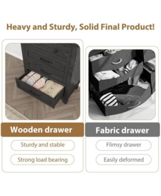 34.8" Tall Vertical Drawer Dresser with Large Storage