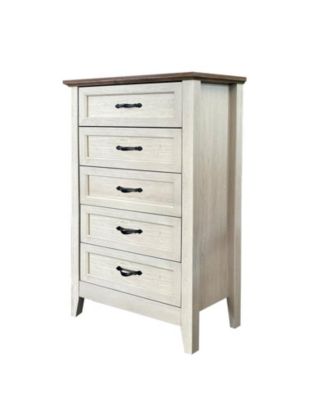 Chest of Dresser, Wood Vintage Dresser 5 Drawer