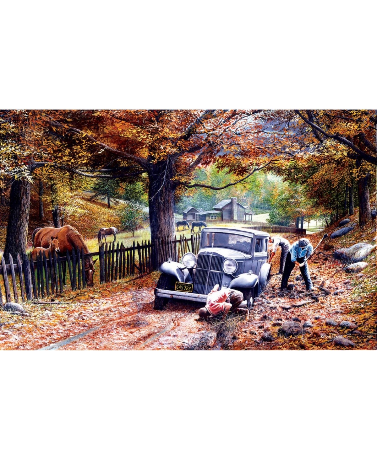 SunsOut Old Depot Road 550 piece Jigsaw Puzzle for Adults