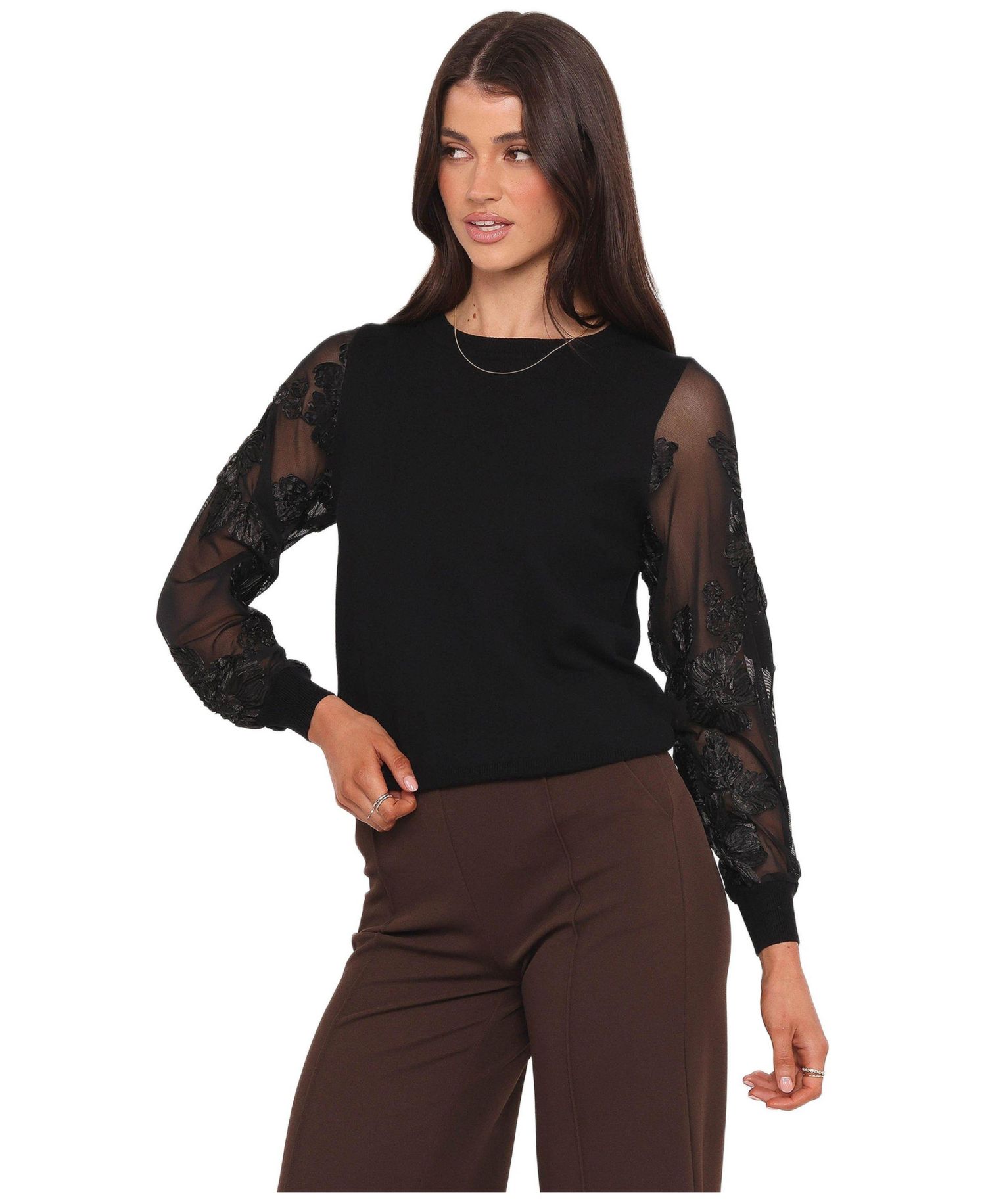 Women's Cailin Sheer Sleeve Top