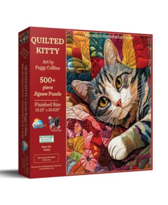 Quilted Kitty 500 piece Jigsaw Puzzle for Adults Large Pieces