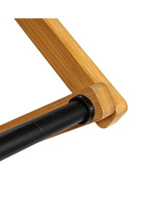 Bamboo V-Shaped Folding Clothes Drying Rack