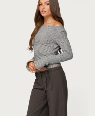 Women's Leyna Striped Off Shoulder Top