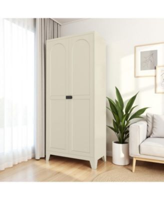 71" Locking Metal Storage Cabinet - Beige