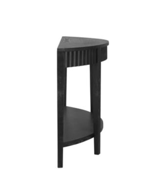 55" Wood Veneer Open Shelf Entry Table