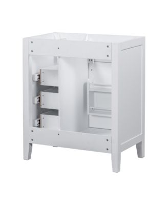 30" Bathroom Vanity, Cabinet Base Only, Bathroom Cabinet with Drawers, Solid Frame and MDF Board