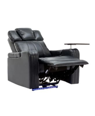 PU Leather Power Recliner w/ Cooling Cup Holder Bluetooth & USB