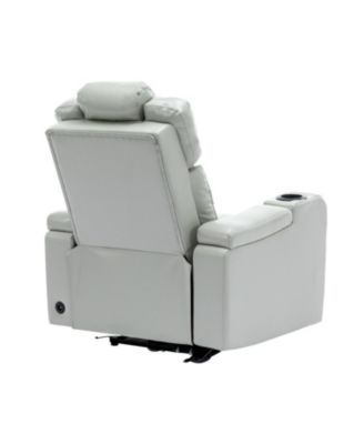 PU Leather Power Recliner w/ Cooling Cup Holder Bluetooth & USB