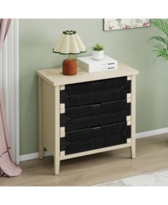 Streamdale 3 Drawer Buffet Sideboard - Woven Rope Drawers