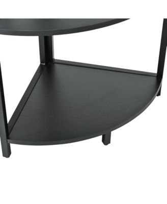  5-Tier Corner Shelf with LED Light & USB, Glass Holder, Tall Corner Bookshelf