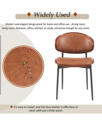 Bentwood Dining Chairs - Set of 2 Leather Seats