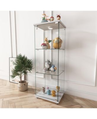 LED Glass Display Cabinet - White
