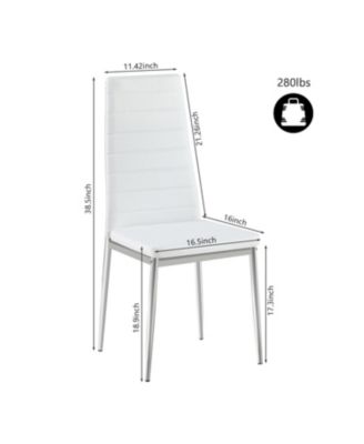 Modern PU Leather Dining Chair Set of 4