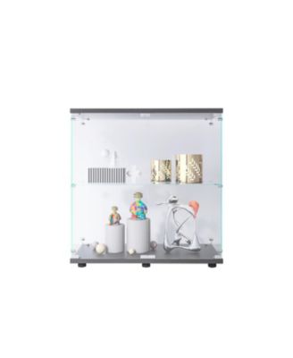 Glass Display Cabinet with Lock & Doors