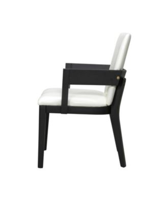 Wood & PU Leather Upholstered Dining Chairs Set of 2