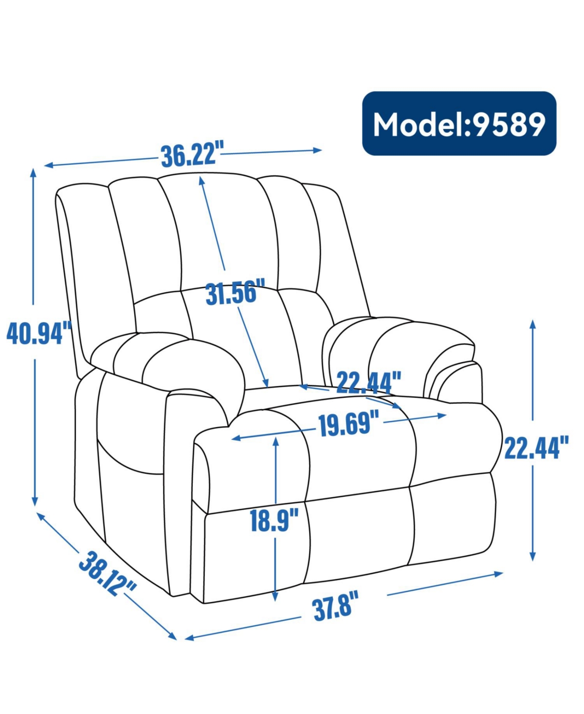 Streamdale Furniture Dual Motor Power Lift Recliner with Heat & Massage Beige