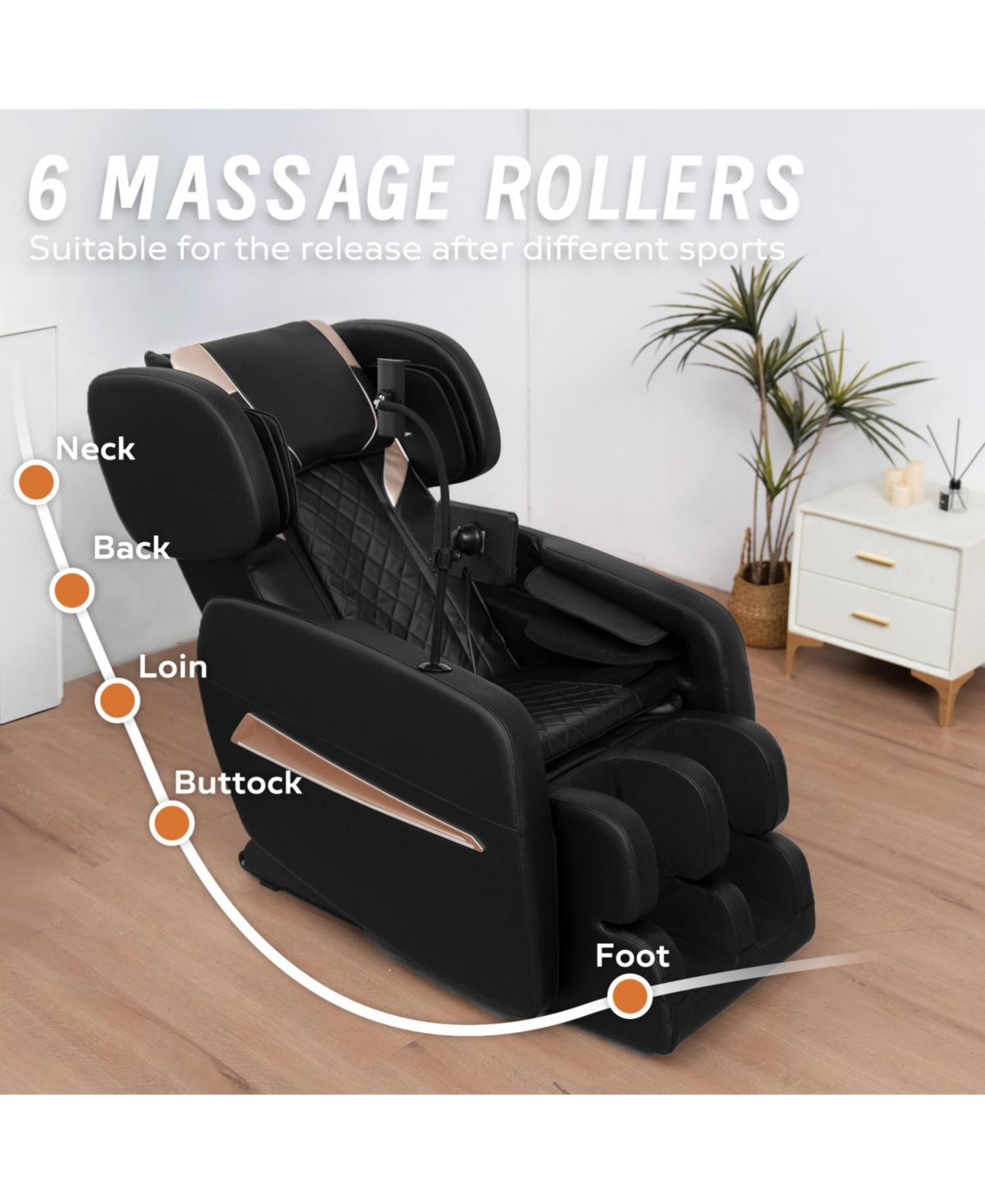 Streamdale Furniture Streamdale Massage Chair Recliner with Zero Gravity with Full Body Air Pressure
