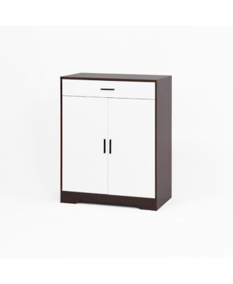 4-Tier Shoe Cabinet with Drawer and Adjustable Shelves