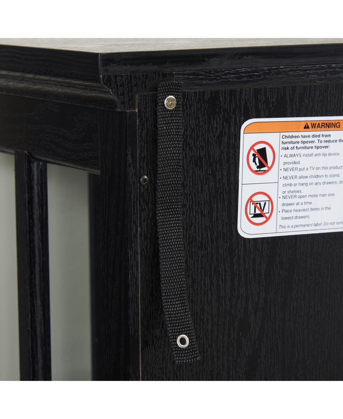 Streamdale Furniture Led Curio Cabinet with Adjustable Shelves - Blk