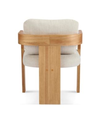 Streamdale Beige Fabric Dining Chairs with Pillow Back - 2 Pack