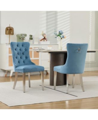 Velvet Dining Chair with Chrome Legs