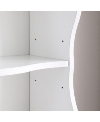 Wavy 8-Layer Adjustable Bookshelf - Narrow & Multifunctional