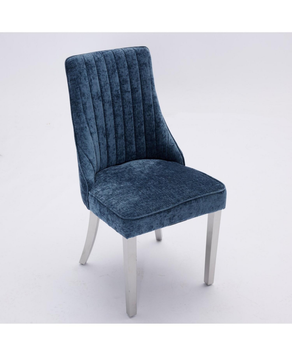 Streamdale Furniture Chenille Dining Chairs Set of 2 (Blue)
