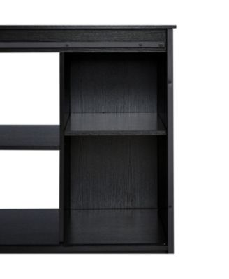 fish tank cabinet black 58.9" L x 19.7" W x 32.6" H