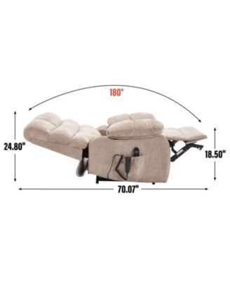  Lift Recliner Heat Massage Dual Motor Infinite Position 350 LBS