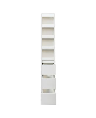 Streamdale 70.87" Display Cabinet, 4-Tier Shelf, Drawers, Modern Wooden Bookshelf
