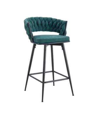 Retro Green Rotating Bar Stools (Set of 4)
