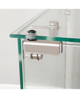 Bluetooth LED Tempered Glass Display Cabinet with Lock & Casters