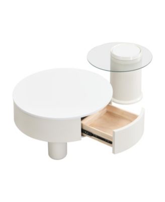 Nesting Coffee Table Set w/ Storage Drawer