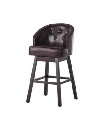 360 Degree Swivel Bar Stool with Stunning Nailhead Trim, Set of 2