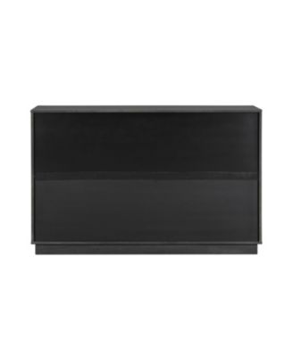 Black 2-Door 7-Drawer Storage Cabinet