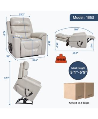 Power Lift Recliner, 350 LBS, Massage & Heat