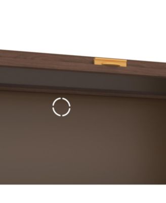 57" Metal Flip Door Cabinet - Walnut