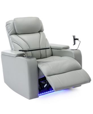 Power Recliner with USB Charger, Storage, Cup Holder, Bluetooth
