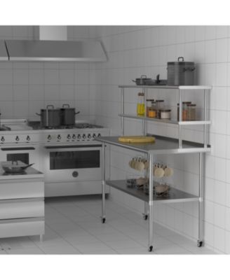 Double Overshelf 2 Tier Stainless Steel 12x36"